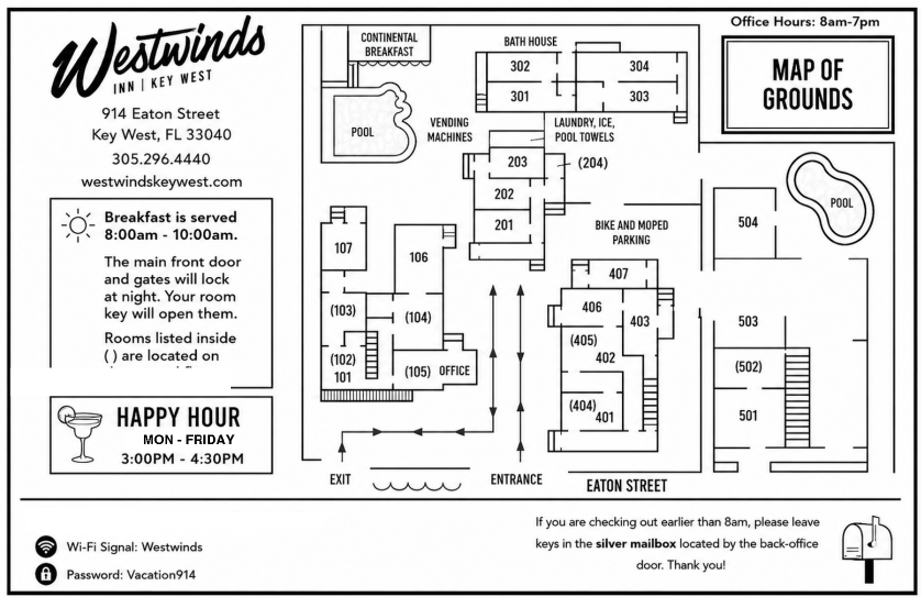 a map of grounds with text